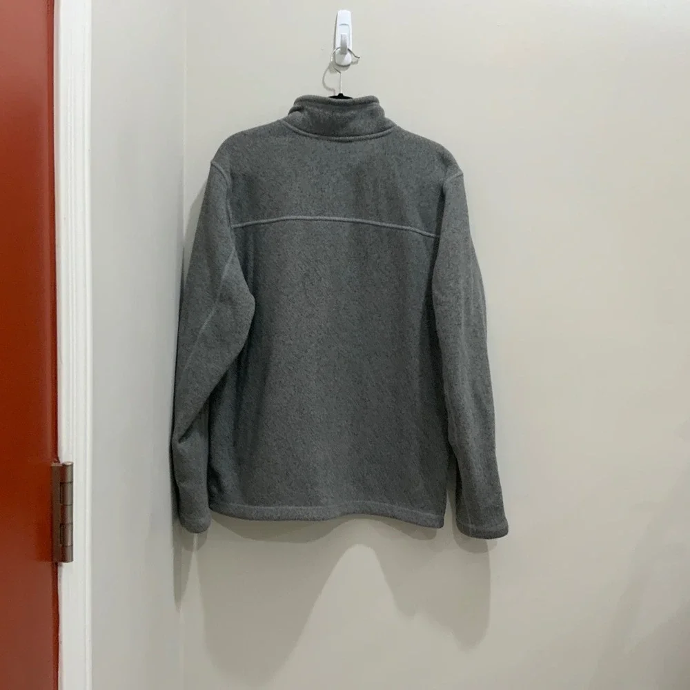 The North Face Gordon Lyons Full Zip Fleece Jacket Gray Mens Large Heathered